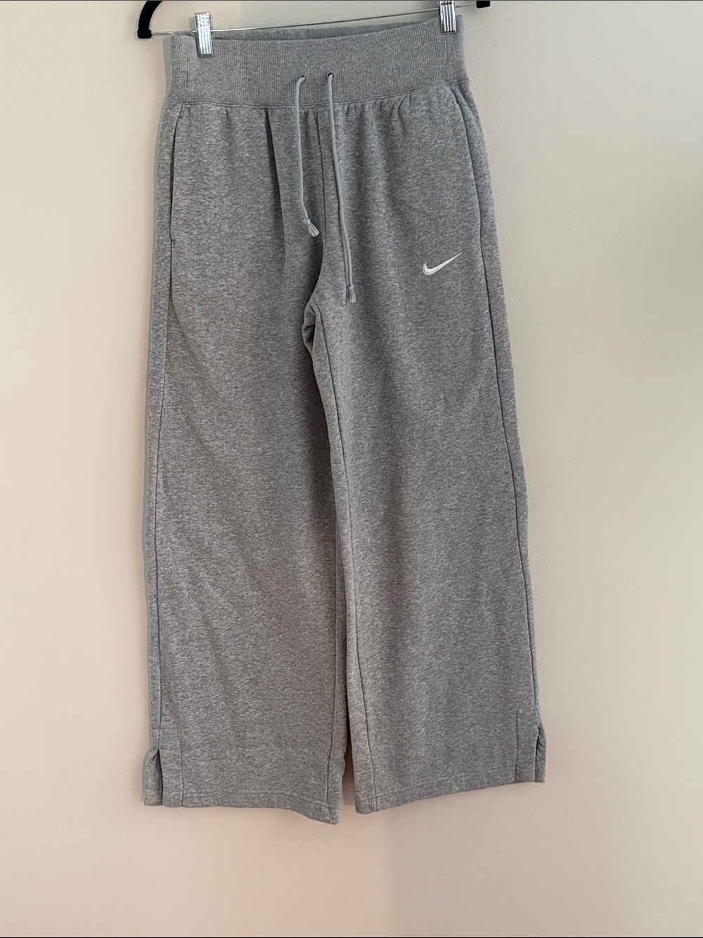 Nike Women's Gray Wide-Leg Sweatpants
